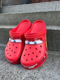 Red car clogs for women & men | Comfortable summer slippers | Sizes 38–46 product logo
