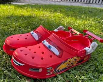 Cartoon Car Clogs Tuning Edition with Spoiler & Exhaust Summer Slippers