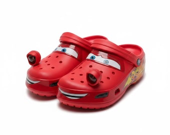 LED Car Clogs for Women & Men | Luminous Summer Slippers | Red | Sizes 38–46
