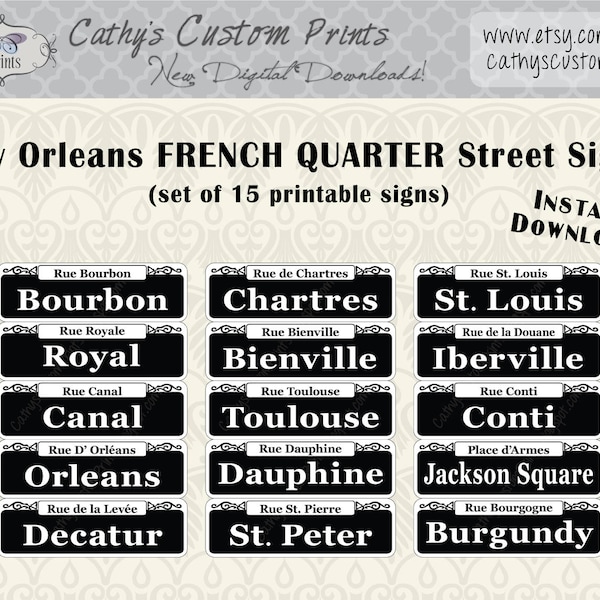 Bourbon Street Sign - Etsy