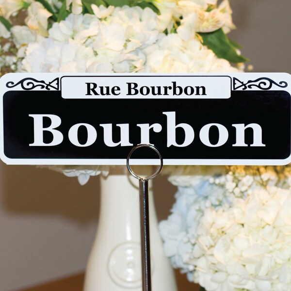 Customizable New Orleans Street Sign Table Numbers, Wedding Decor, Party Decor, Table Numbers, Custom Names, NOLA, Bourbon Street
