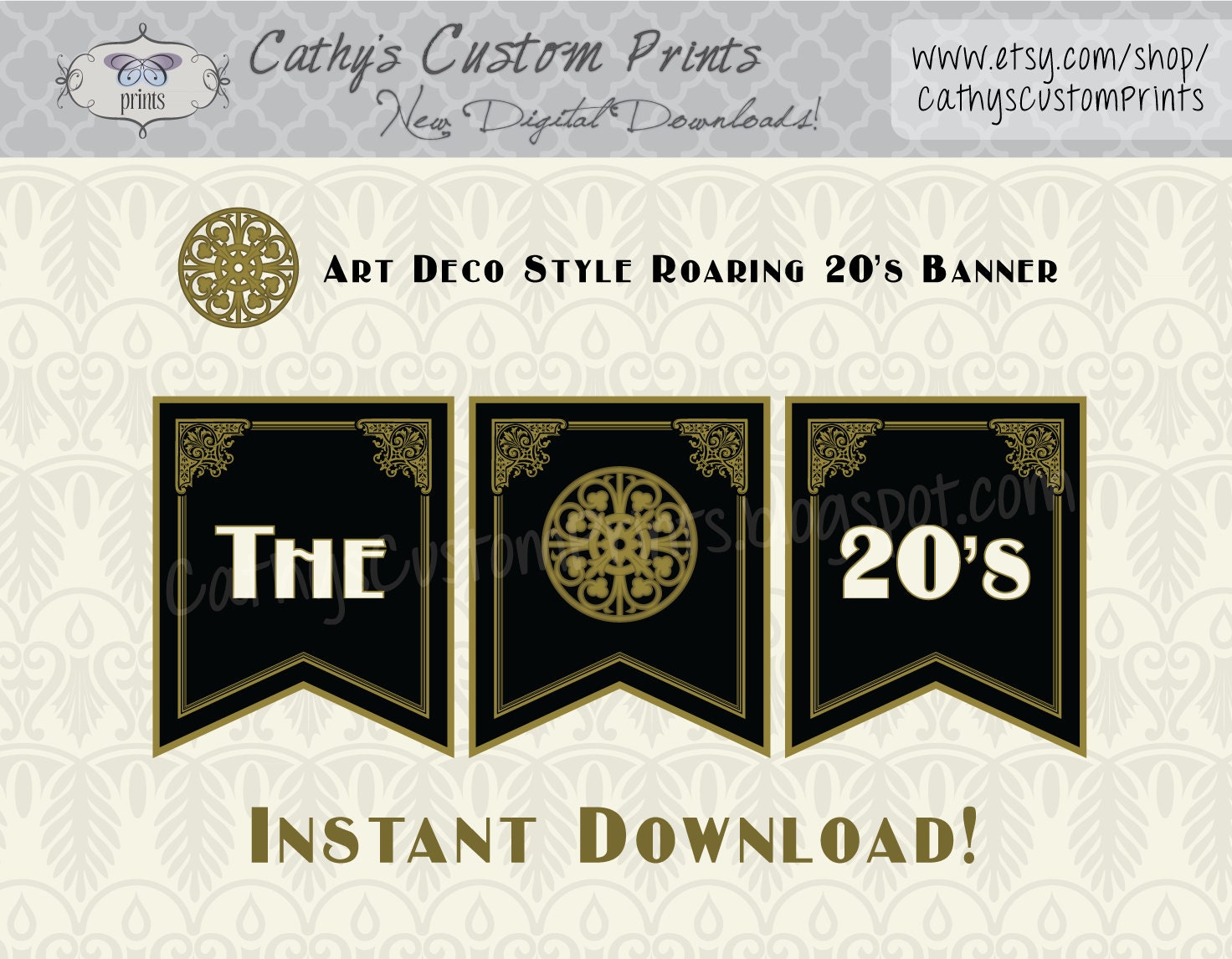 Art Deco the Roaring 20's Printable Banner Party Decor | Etsy