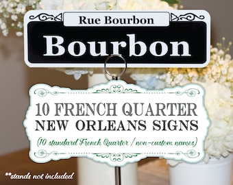 10 MINI New Orleans French Quarter Printable Signs, Set of 10 ...