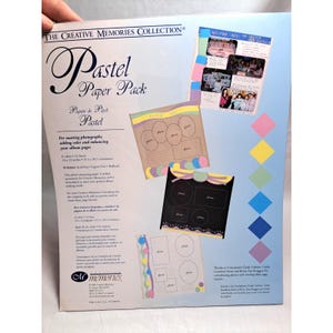 Creative Memories Pastel Paper Pack Scrapbook Album 6 colors 12 sheets 10x12