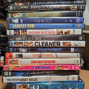 Box of DVD Disc Movies and Television TV Shows Lot of 17 Titles