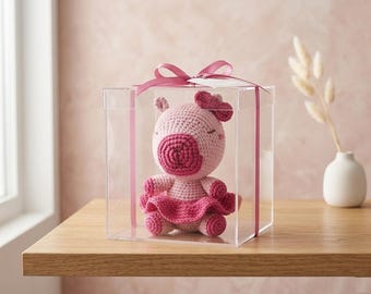 Rosa Capybara Virkmönster | Kawaii Amigurumi Toy with Tutu (PDF digital nedladdning)