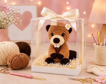 Haakpatroon amigurumi bever | Pdf-zelfstudie Woodland Animal (Amerikaanse voorwaarden)