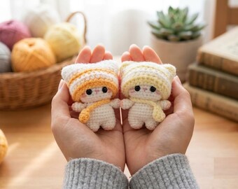 Virkmönster för amigurumi-katter | Nybörjarvänlig PDF-guide för kattungar (amerikanska termer)