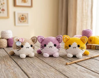 Amigurumi Cat Crochet Pattern | Step-by-Step Plush Toy Guide (Digital Download)