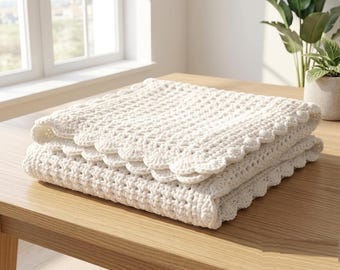 Crochet Baby Blanket Pattern | Heirloom Blessing, Lacy Car Seat Cover (PDF Download)