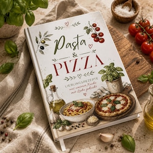 Pasta und Pizza Rezeptbuch, Lieblingsrezepte zum Selberschreiben, Kochbuch Notizbuch, Geschenk für Hobbyköche und Italien Fans
