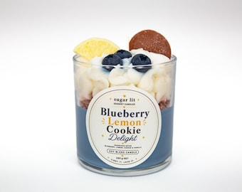 Blueberry Lemon Cookie Delight — Bakery Dessert Candle