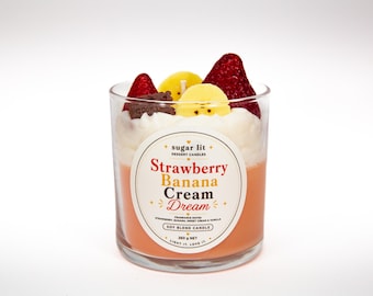 Strawberry Banana Cream Dream — Fruity Dessert Candle