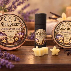 Lavender Vanilla Dream Lotion Bar | Handmade Solid Lotion Moisturizer