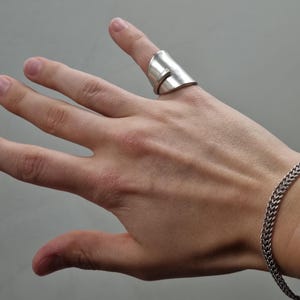 Minimalist Saddle Spoon Ring – Handmade Upcycled Silverware Bold Statement Ring, Clean Modern Vintage Jewelry, Unique Ring