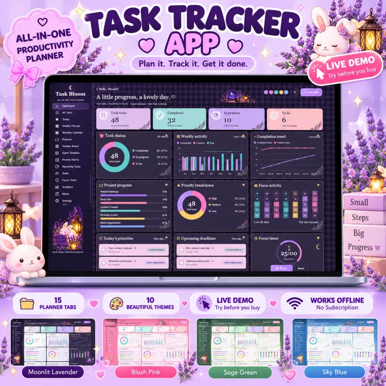 Ultimate All-in-one Task Tracker App | Productivity Dashboard, Kanban ...