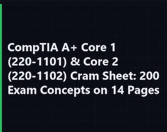 CompTIA A Plus Cheat Sheet: 75 Must-Know Acronyms for the 220-1101 and 220-1102 Exams