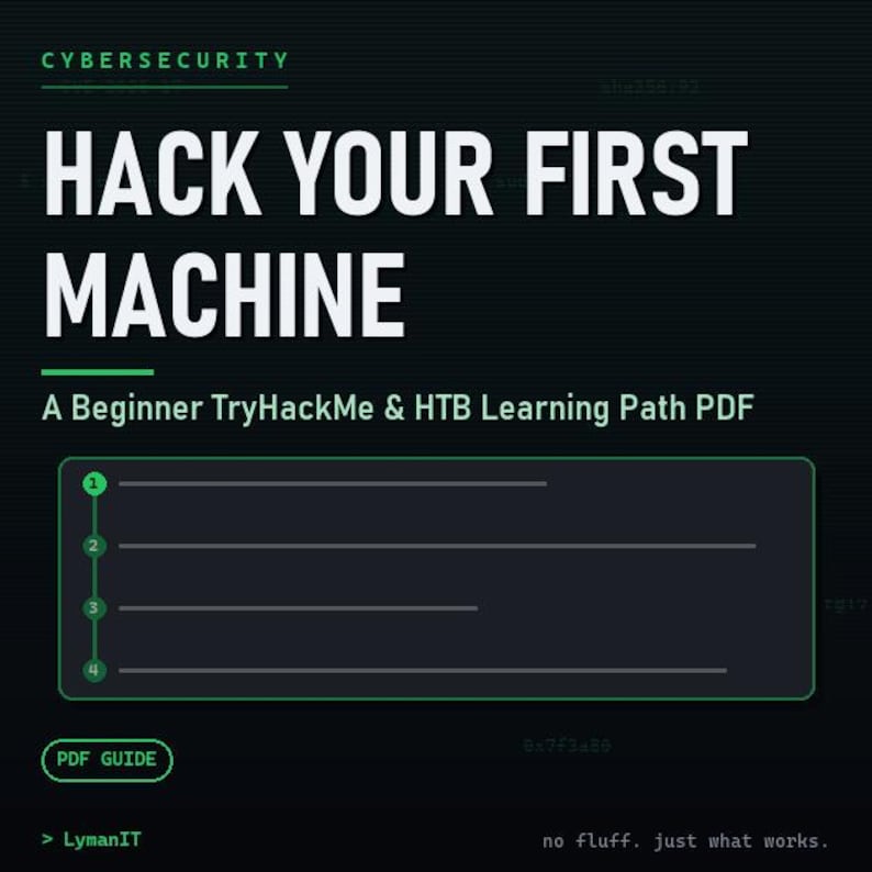 Zhakuj swoją pierwszą maszynę: Kompletna ścieżka edukacyjna TryHackMe i HackTheBox dla początkujących w formacie PDF zdjęcie 1
