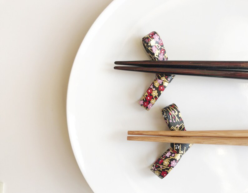 Japanese Washi Paper Chopsticks Holder Hashioki Set of 2 Etsy