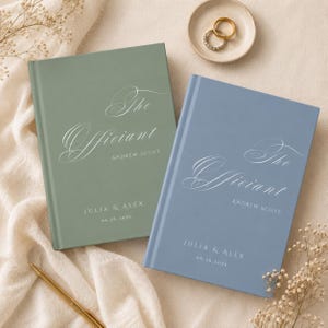 Personalized Officiant Wedding Ceremony Book, Custom Script Journal, Elegant Keepsake Planner