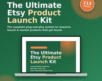 Product Launch Kit for Etsy Sellers | SEO, Pinterest & Marketing Templates | Instant Download