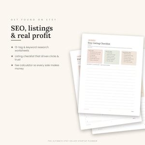 Ultimate Etsy Seller Planner | Printable Small Business Startup Workbook & Launch Guide image 4
