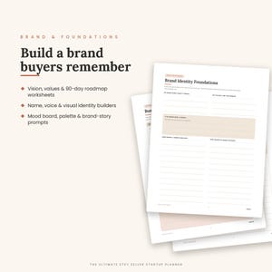 Ultimate Etsy Seller Planner | Printable Small Business Startup Workbook & Launch Guide image 3