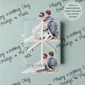 Personalisiertes Hochzeitspapier mit individuellen Namen