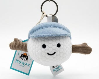 Jellycat Amuseables Golf Ball Plush Keychain | Corduroy Arms Bag Charm
