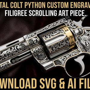Colt Python Revolver, individuelle filigrane Verzierungen