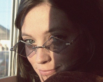 Óculos de sol vintage com diamantes dos anos 90, óculos Sunnies dos anos noventa, estoque morto