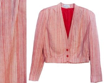 Benton ltd. Jacket circa 85' red & Cream Vintage