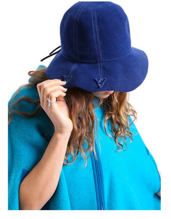 Gorgeous Vintage 70's Felt Floppy Hat - image 4