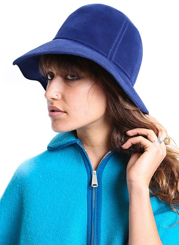 Gorgeous Vintage 70's Felt Floppy Hat