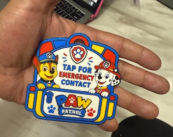 NFC emergency contact backpacks ( physical print)