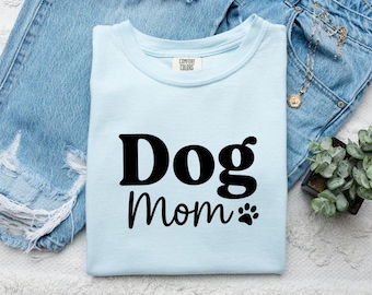 Hunde Mama Shirt Hund Tier Geschenk Frauen Schreibschrift T-Shirt Hunde Mama T-Shirt Hunde Fan Haustier Tshirt Handgeschriebene Grafik Haustier Illustration Line Art Paw