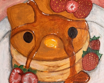hello kitty pancakes acrylic print