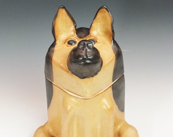 german shepherd cookie jar