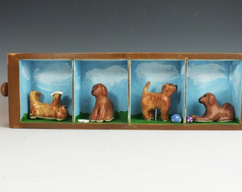 Dogs Playing Shadow Box