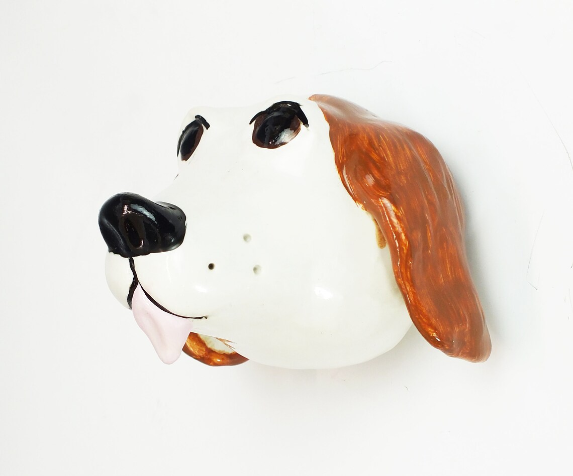 Spaniel Dog Head Wall Hanging OOAK Handmade Chestnut and Etsy Sweden