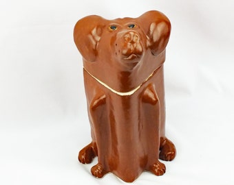 OOAK Handmade Vizsla Dog Jar, Ceramic