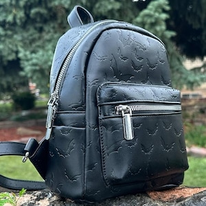 etsy mini backpack black Ella Leather and keys with ease Black Leather Mini Backpack: 70s
