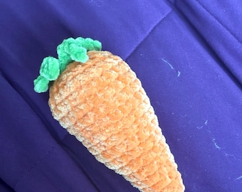 Plush Carrot Toy: Soft Crochet Vegetable for Playtime Fun