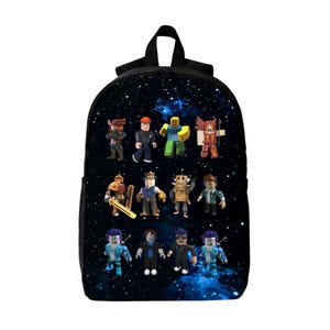 Block Gamer Galaxy Rucksack, Pixel-Charakter-Schulrucksack, Gaming-Laptop-Rucksack, Weltraum-Themen-Rucksack, cooles Geschenk für Kinder und Jugendliche