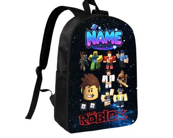 Mochila Gamer Personalizada com Blocos, Mochila Escolar Galaxy com Nome Personalizado, Mochila para Laptop com Avatar Gamer, Presente Ideal para Aniversário e Volta às Aulas para Crianças