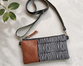 Small Crossbody Bag, Shoulder Purse, Boho style Zipper Pouch, Casual Everyday Bag