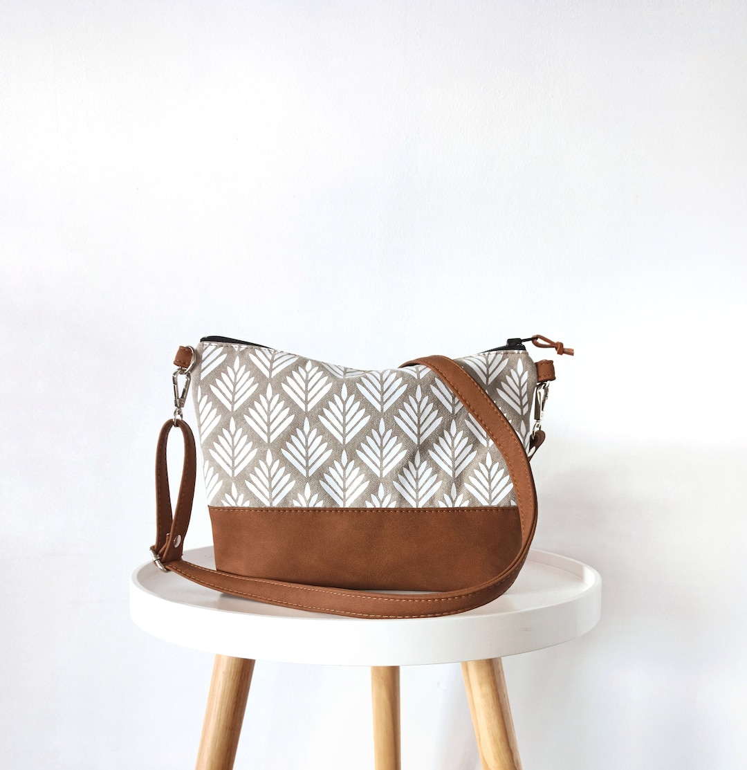 Crossbody Bag, Crossbody Purse, Medium Size Crossbody Bag, Canvas and