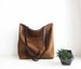 Cognac brown tote Bag, Large tote, Distressed look, Rustic, Casual tote, Vegan leather, Large leather tote, Shoulder bag, Leather purse 