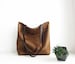 Cognac brown tote Bag, Large tote, Distressed look, Rustic, Casual tote, Vegan leather, Large leather tote, Shoulder bag, Leather purse