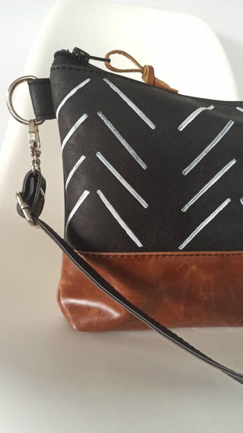 Crossbody purse Vegan leather bag Crossbody bag Geometric Etsy